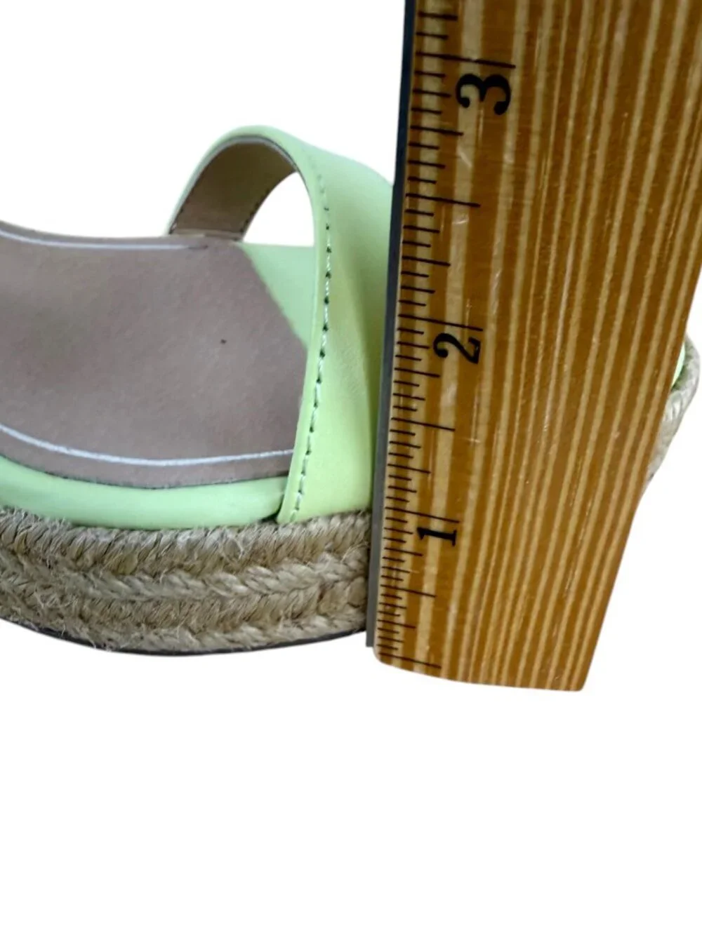 Vionic Wedge Sandals Espadrille Leather Light Green Sabina (9)